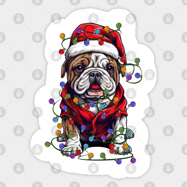 Christmas Puppy Sticker by Chromatic Fusion Studio